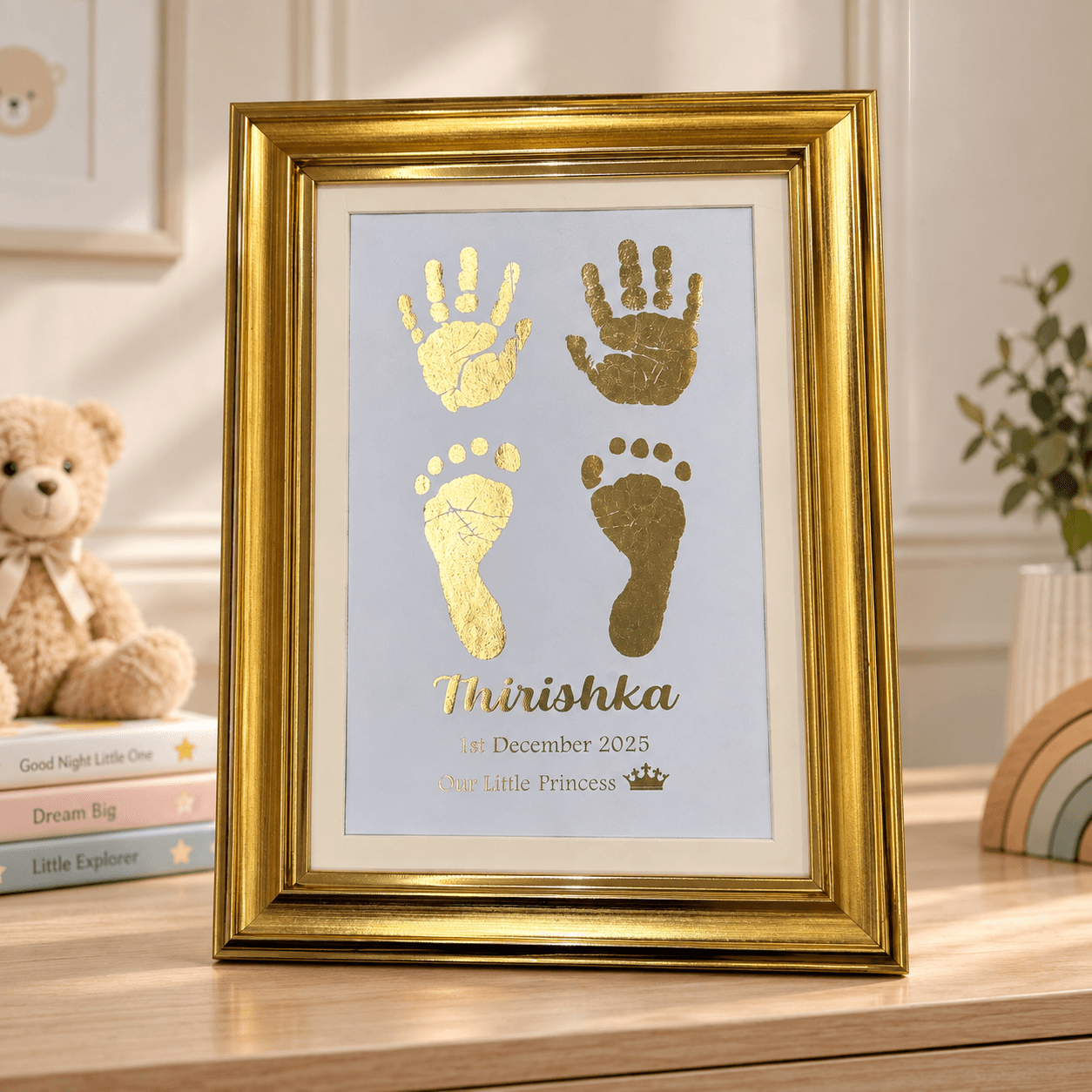 4 Units Metallic Imprint Frame for Baby — image 1