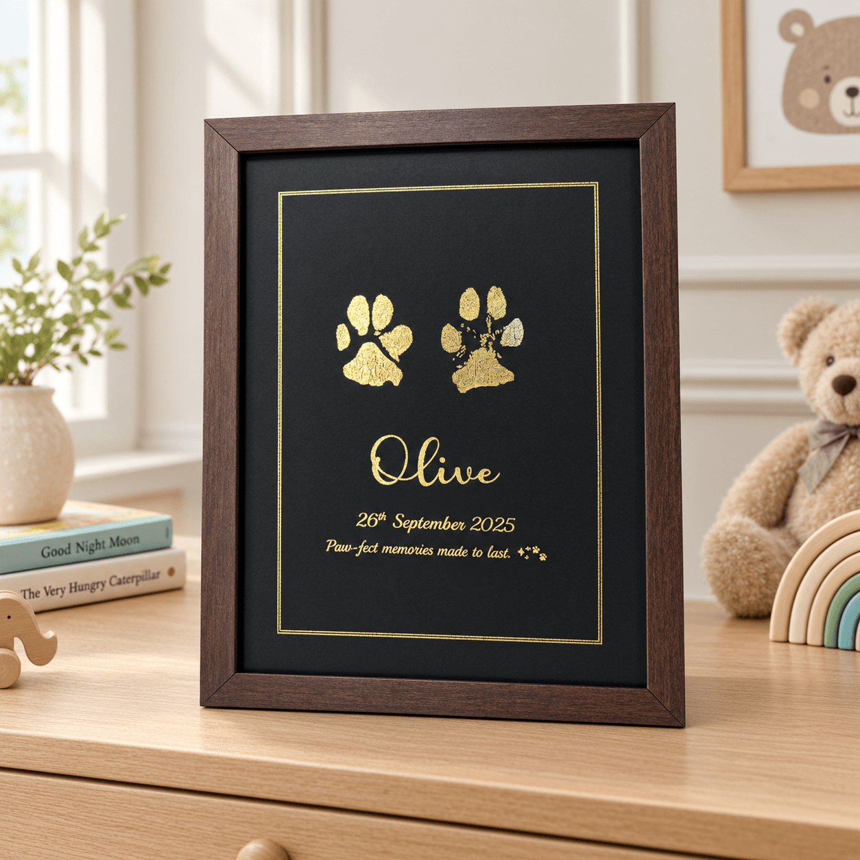 Paw Metallic Imprint Frame for Pet — image 1